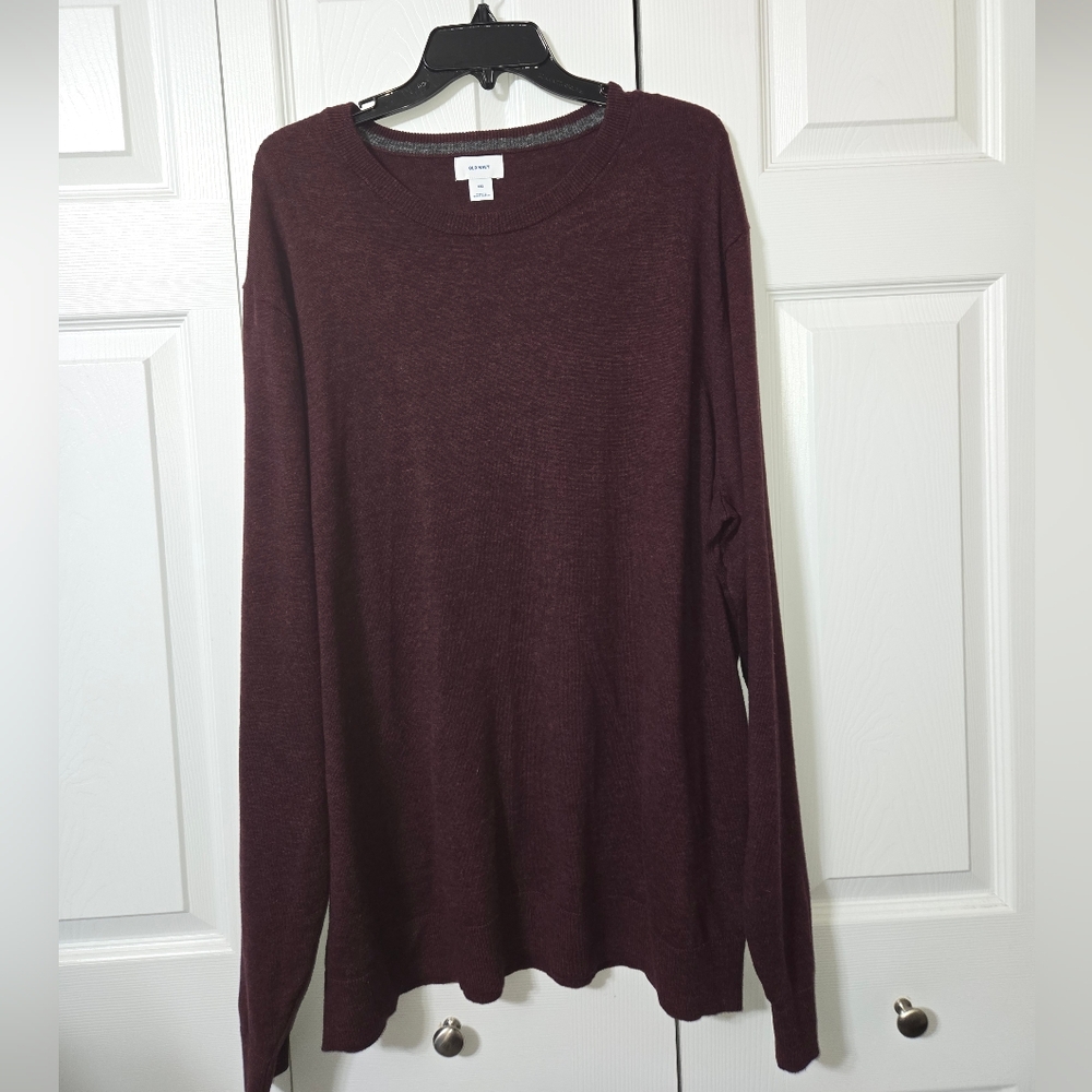 Old Navy Deep Burgundy Long Sleeved Sweater, Size XXL Excellent Condition